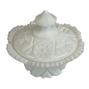 John Kemple Yutec Pattern Vintage White Milk Sugar Bowl With Lid